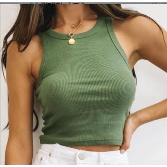 GMXIA Women's Fashion Casual Summer Solid Color Print Sleeveless Suspenders Blouses & Shirts
