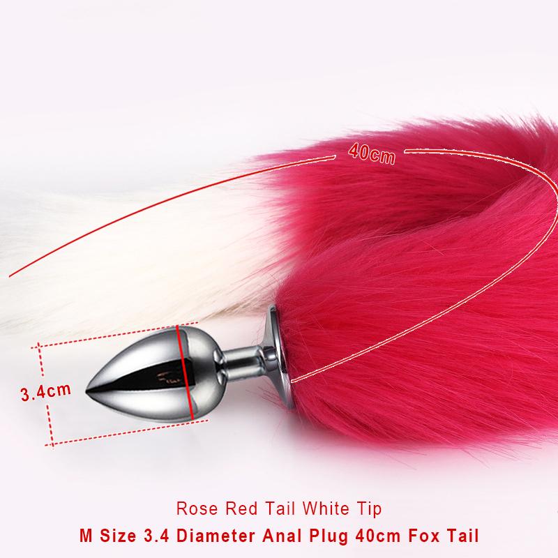Sex Shop 5 Misure Metallico Butt Plug Fetish Coda di Volpe Giocattoli Intimi Bdsm Estensore Anale Dilatatore Prodotti Giochi Erotici Articoli Per Adulti