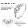 100% S925 Silver Moissanite Ring 1CT Sparkling Classic Wedding Band Engagement Party Ring Women Female Bridal Jewelry