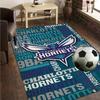 Charlotte-Hornets Logo Rug Office Carpet Non-Slip Mat, Chair Rug Floor Covering for Gaming, Bedroom, Living Room , Home Decor Christmas Gift
