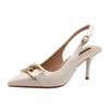 3-7 Baotou empty sandals women's stiletto high heels pointed single shoes women's pointed high heels