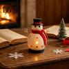 Indoor Party Atmosphere Decor Christmas Snowman Candle Holder, Iron Tealight Stand for Tabletop Decor, Unique Holiday Gift Family Festive Centerpiece