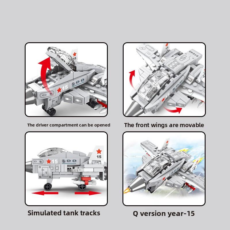 Jet Fighter Simulated Assembly Building Block Model Ornament Children Toy