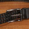 Retro Men Weave Belt Zinc Zinc Alloy Jeans Waistband Fashion Male Genuine Leather Belt  Gifts