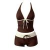 Womens 2 Pieces Set Tankini Swimsuits with Shorts Vintage Beach Swimsuit Swimwear Vacation Outfit Y1AC