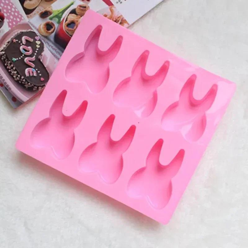 6 Cavity New Tooth Shaped Silicone Cake Mold Teeth Chocolate Fondant Candy Candle Soap Mould Jelly Decoration Tools Pudding Mold