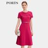PORTS Women's Elegant Tri-acetate Midi Dress