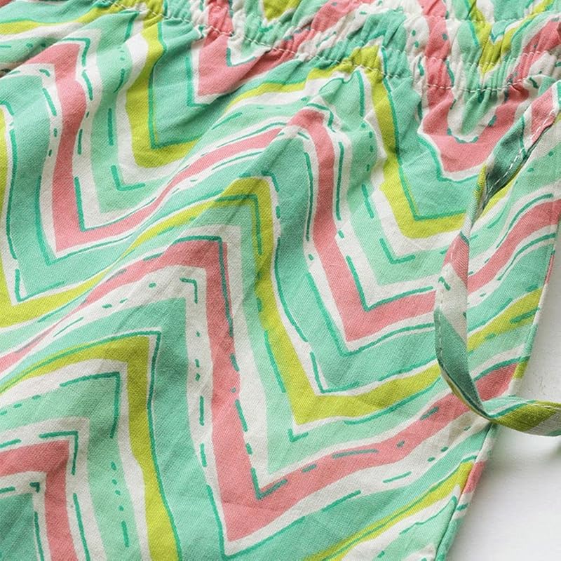 Anubhutee Women S Green & Pink Pure Cotton Printed Night Suit (Anu2001318S) S зелёный