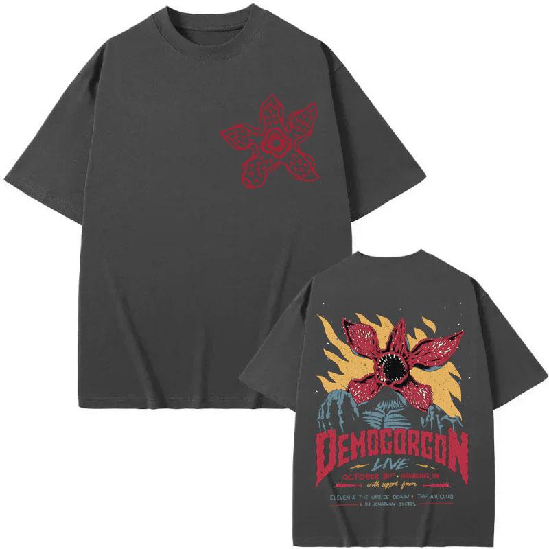 Eddie Munson The Demogorgon Tshirt Cannibal Flower Monster Graphic T Shirts Men Women Clothing Gothic Fashion Vintage Tshirts