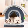 Thick Winter Dog Bed, Semi,Enclosed Villa Sleeping Pad for Cats & Dogs, Warm Comfortable Pet Bed for Home