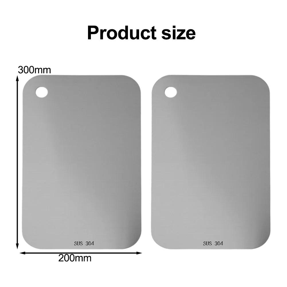 Stainless Steel Cutting Boards Set for Kitchen Dual Sided Design for Fruits Vegetables and Meats Easy To Clean Space Saving