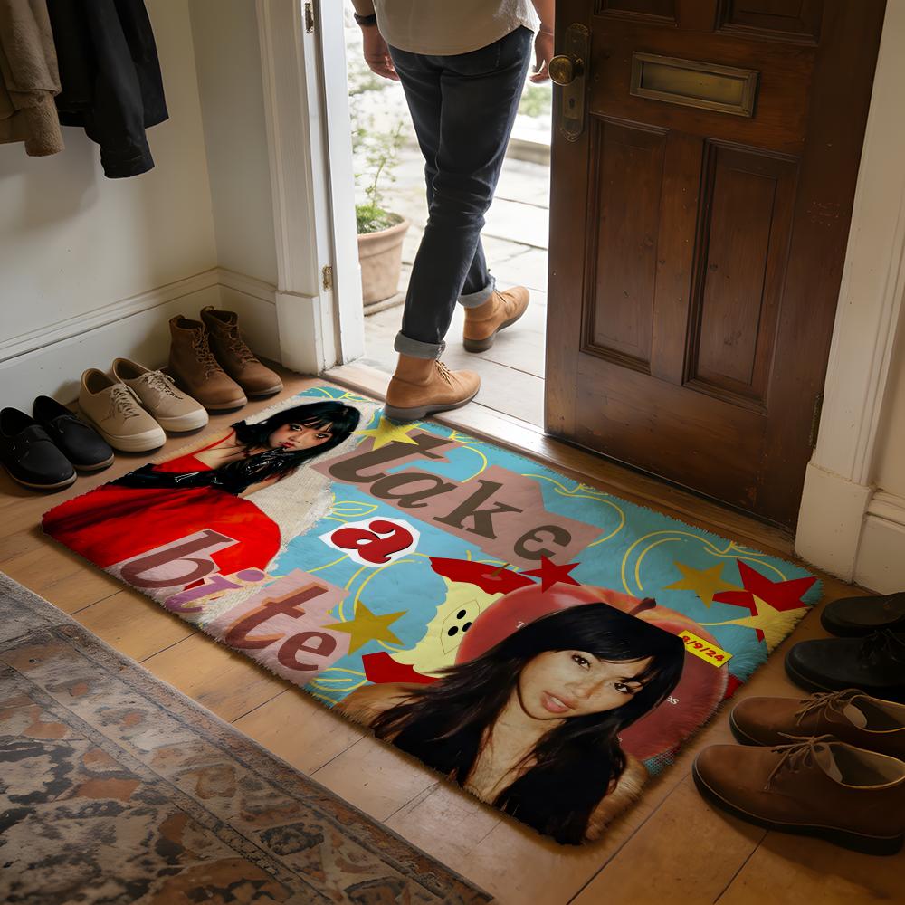 Hot Singer BBeabadoobee Floor Mat Soft Flannel Absorbent Mat Non-Slip Rug Home Bedroom Bathroom