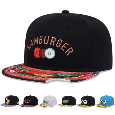 Unisex Eye PIZZA Embroidery Hip-hop Hats Spring Autumn Outdoor Adjustable Casual Baseball Caps Trucker Caps Sunscreen Hat