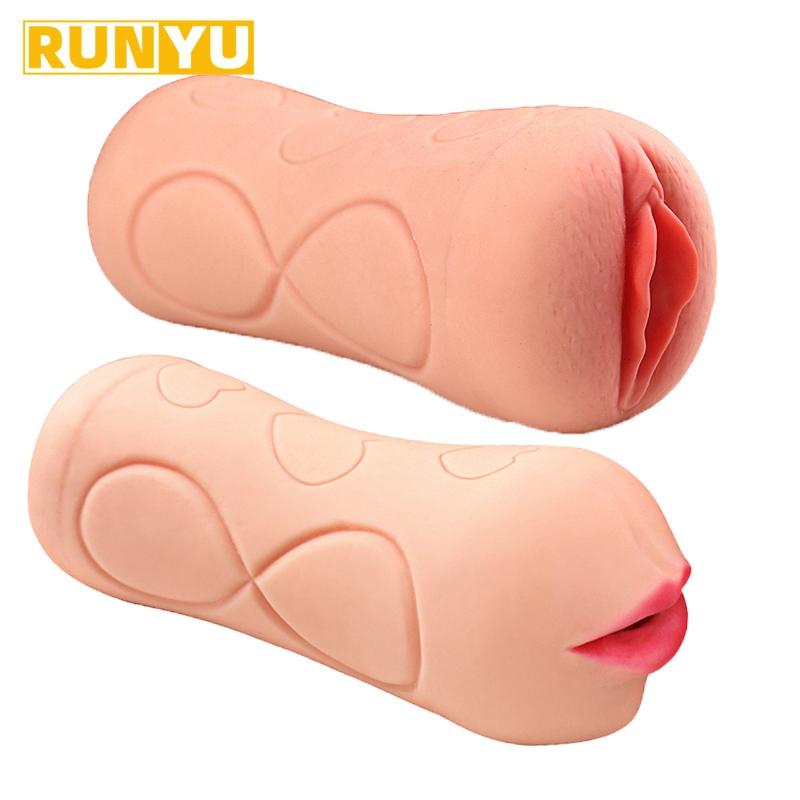 Male Oral Masturbator 2 In 1 Realistic Vagina Mastubators for Men Pocket Pusssy Blowjob Masturbation Sex Toy