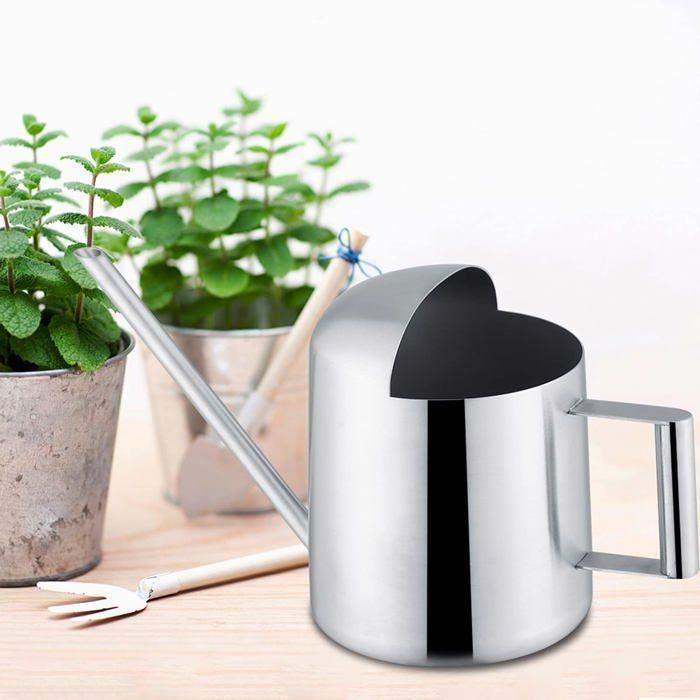 Arrosoir inox 300 ml AIMOONSA - bec long pour bonsaï, plantes d'intérieur et jardin