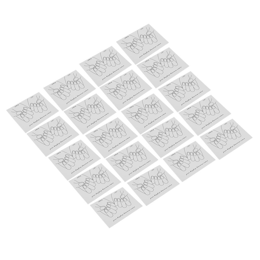20PCS Nail Art Display Cards Finished Fake Nails Photo Tool for DIY Design Learner Professionals