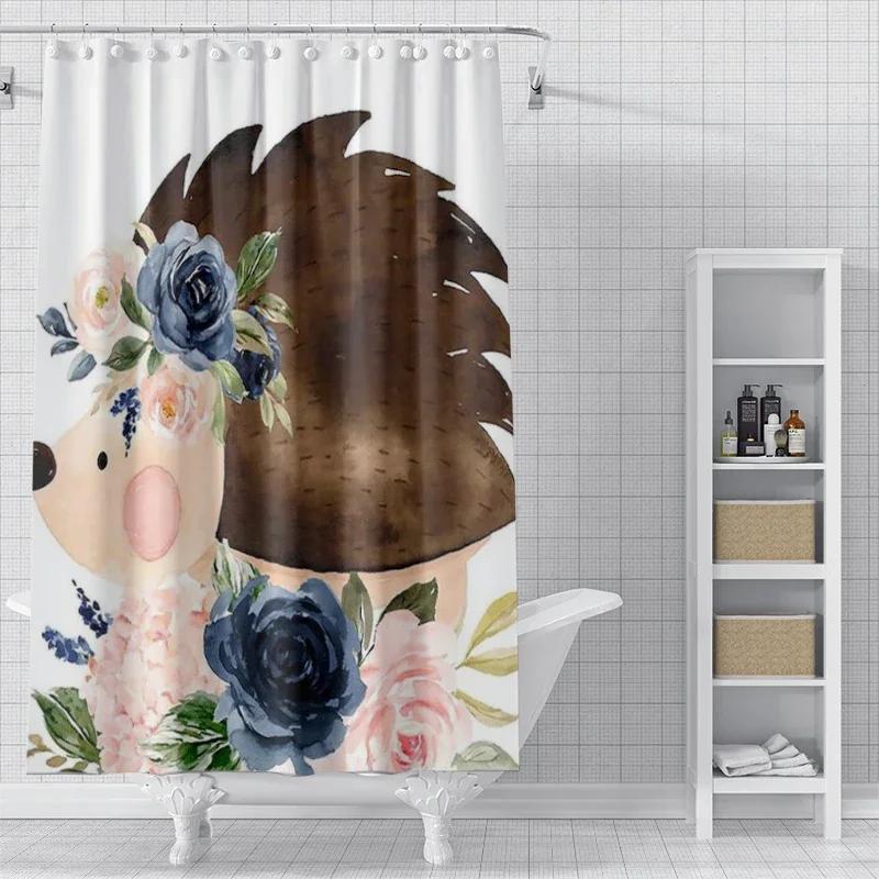 Panda Rabbit, Cat, Lion, Animal Shower Curtain Waterproof Cloth Bathroom Curtain Anime Animal Style Modern Shower Curtain