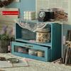 Solid Wood Multi-Layer Desktop Organizer: Office Desk & Cosmetics Storage Rack for Clutter-Free Spaces