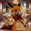 Horror Rabbit 2D Flat Pattern Flannel Blanket High quality All Seasons Warmth and Comfort Perfect for Christmas Gifts.