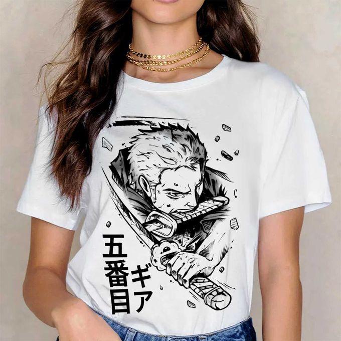 

Summer 2026 One Piece Loronnoah Sauron Nine Knife Flow Asura One Mist Silver Theme100Cotton Print Tshirt for Unisex and Women S