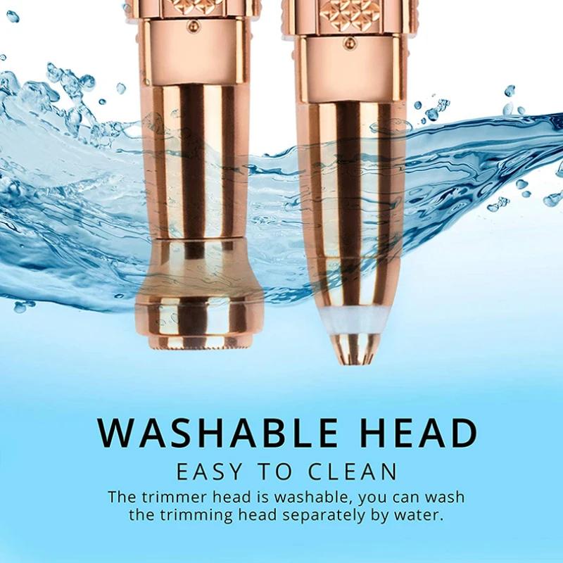 2-in-1 Women's Electric Eyebrow Trimmer USB Charging Portable Epilator Bikini Painless Razor Female Body Facial Eyebrow Trimmer