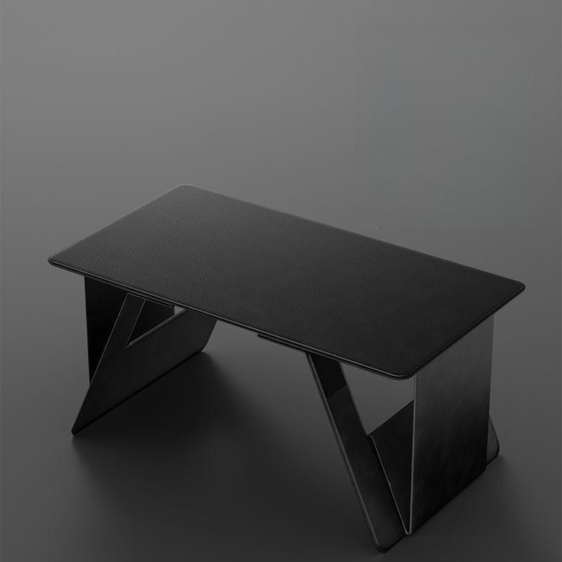 6-in-1 Function Foldable Laptop Stand PU Leather  Portable Laptop Desk Adjustable Ultra-Thin Profile Lap Tablet Holder