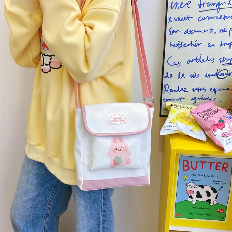 Panda Cartoon Rabbit Animal Pattern Crossbody Bag For Kids School And Outings