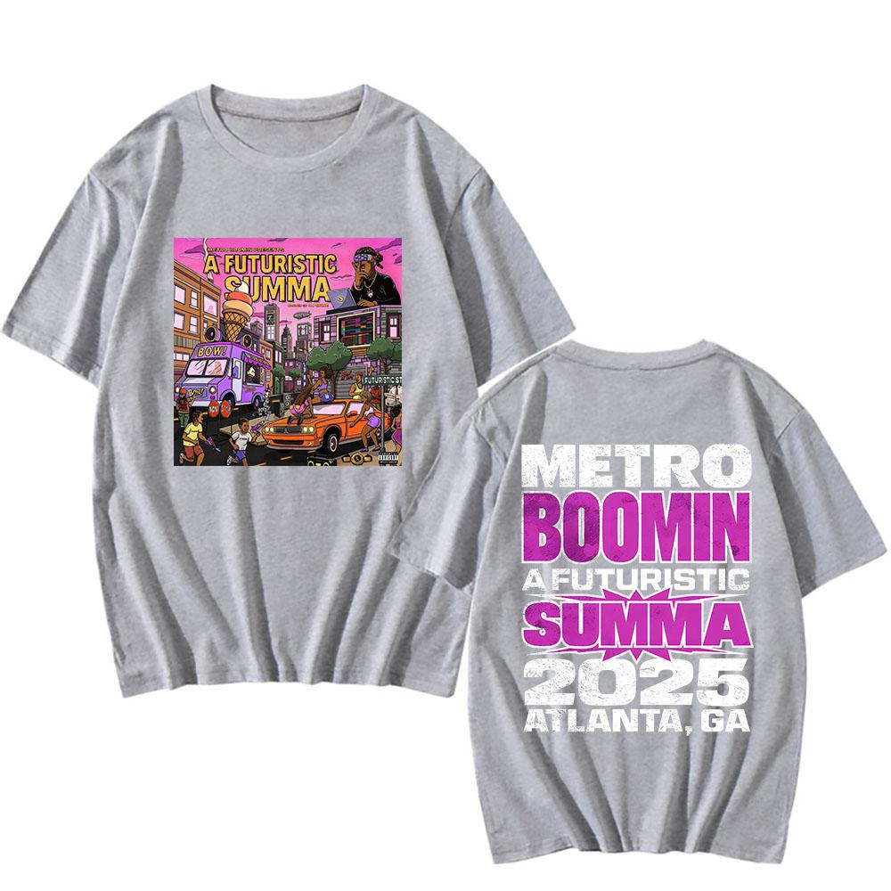 Metro Boomin A FUTURISTIC SUMMA COVER TEE Kurzarm Baumwolle Herren T-Shirt Unisex Streetwear Locker Weich Herren T-Shirt Grunge HipHop