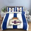 Blue-white stripes, club emblem. Bedding sets Duvet cover sets Duvet covers Pillowcases(1 * Duvet Cover 2 * Pillowcases without duvet insert)