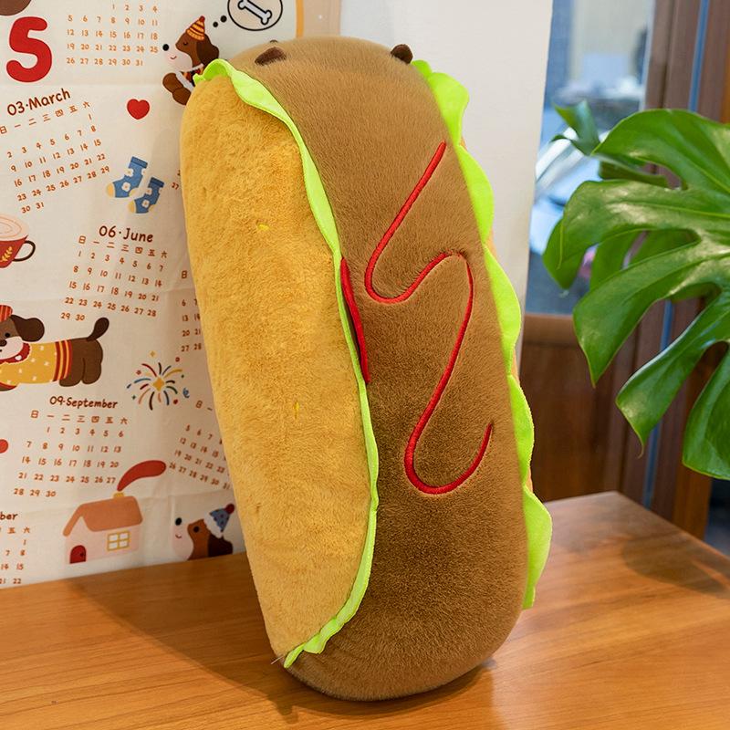 50CM Cartoon  Dog Style Capybara Cute Capibara Anime Fluffty Toy Plush Doll Home Decor Desktop Ornament Kids Birthday Gift