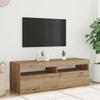 Vidaxl Szafka Pod Tv Z Oświetleniem Led, Dąb Artisan, 120X35X40 Cm