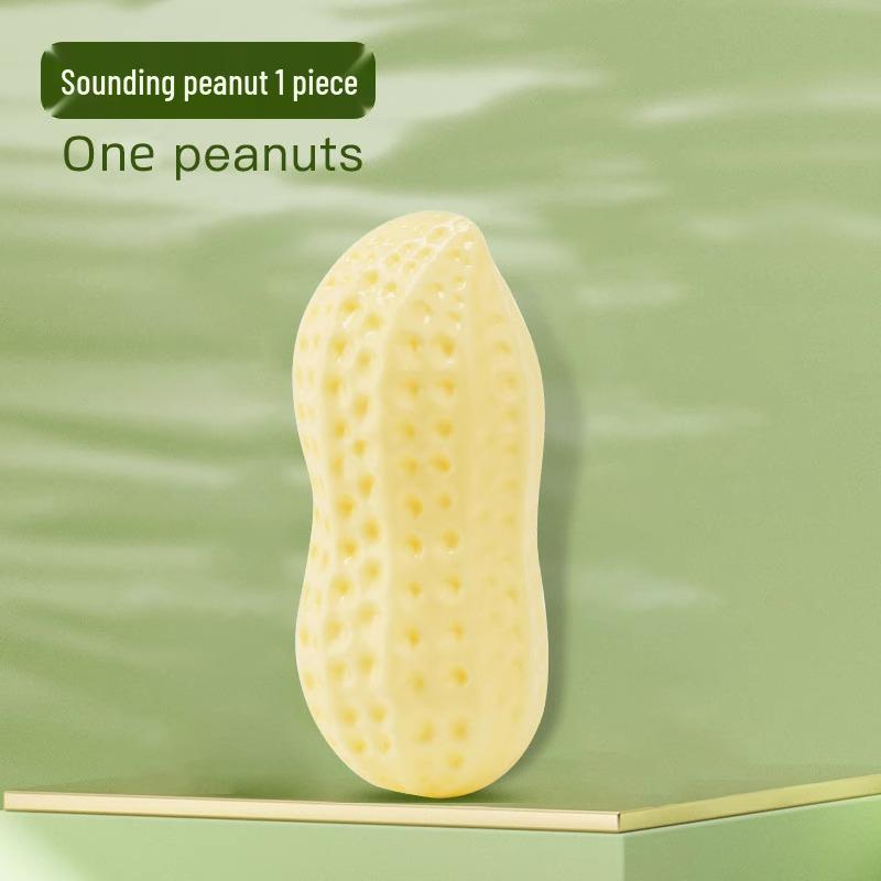 Peanut Sound Ball: Bite-Resistant Teething Toy for Dogs - Relieves Boredom, Suitable for Small to Large Breeds.