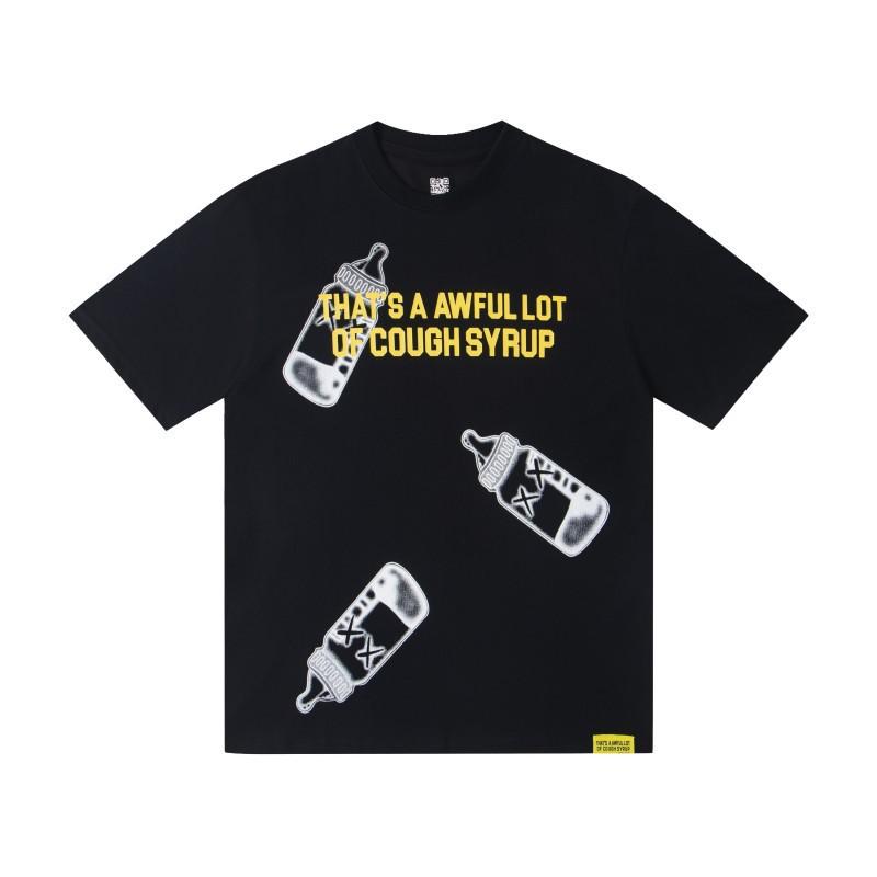 Premium 100% Cotton Crew Neck Short Sleeve T-Shirt Men Loose Fit Casual Print Tee 2025