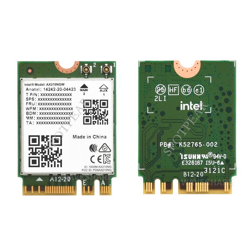 Módulo Intel AX210 Tri-Band Gigabit WiFi 6 com Bluetooth 5.2