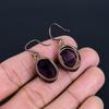 Amethyst Earrings Gemstone Jewelry, Copper Electroformed Earrings, Gift For Women Handmade Earrings
