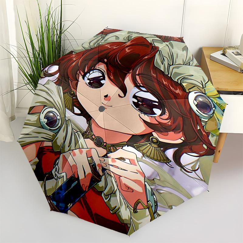 

1pc Anime Character Inspired Outdoor Umbrella - Auto Open Close, 3-Fold Design, 8-Bone Iron Frame, Perfect Gift for Fans, Travelers, Daily Use, Festiv