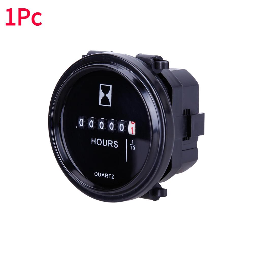 12v 24v 36v Hour Meter for Marine Boat Engine 2" Round Waterproof Gauge Motorcycle Car Truck Mechanical Hour Meter Counter Timer
