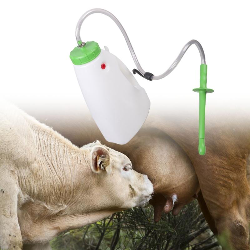 Calf Feeding Calf Bottle 4L Capacity Milk Feeders with Handle and Long Mouth for Easy Nursing