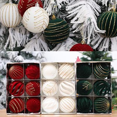 6Pcs/box 8cm Christmas Ball Ornaments Xmas Tree Hanging Pendant Christmas Decorations For Home 2025 Navidad Natal New Year
