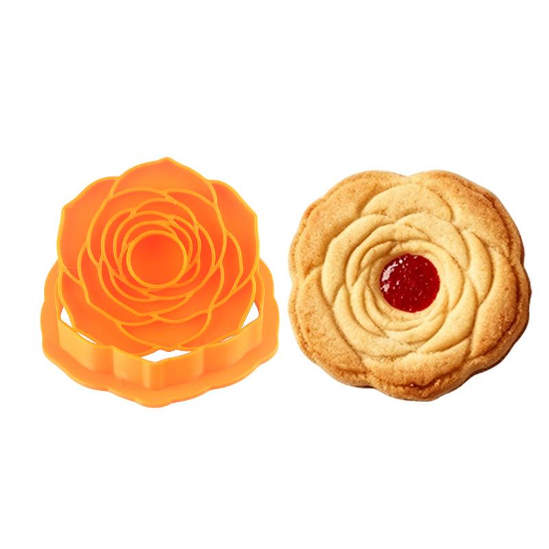 Retro Round Sandwich Cookie Mold Set Heart & Dot Edge Biscuit Cutters For Jam, Chocolate & Cheese Cookies Valentine'S Day