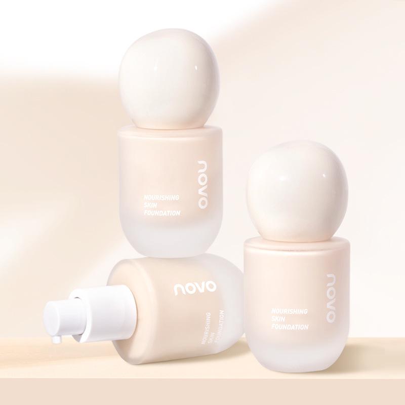 Fond de teint hydratant transparent NOVO: Léger, Hydratant, Unifie le Teint, Maquillage Adapté aux Étudiants.