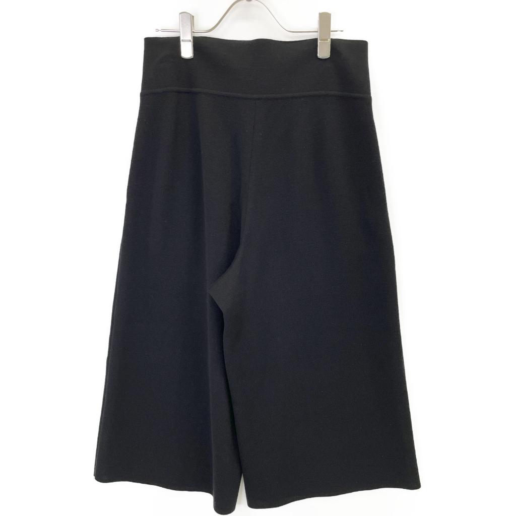 FOXEY NEW YORK 37454-MAKFI118VT Black Wool Center Press Knit Wide Pants Bottoms 40 blackUsed