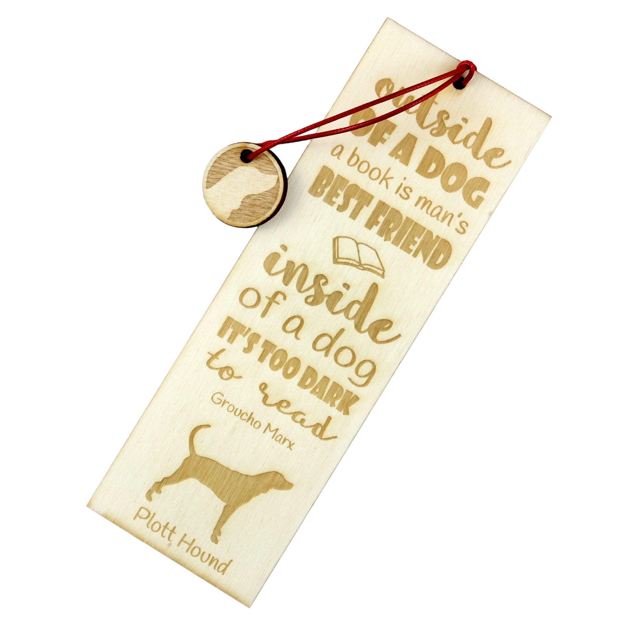 

Plott Hound - dog bookmark, personalized bookmark, gift for bookworm from Art-Dog brand