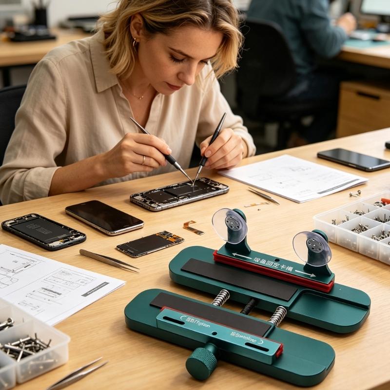 Circuit Board Holder Fixing Clamping Tool For Smartphones with Strong Suction Cup And Flexible Mounting