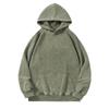 Retro Tie-Dye Distressed Velour Cotton Unisex Hooded Sweatshirt, 350g