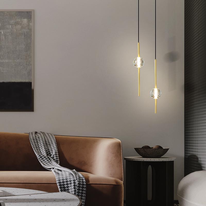 Cross-Border Copper Minimalist Pendant Light for Bedside or Dining