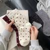 Harajuku Vintage Middle Tube Socks Knitted Snow Boot Socks New Women Socks  Autumn Winter