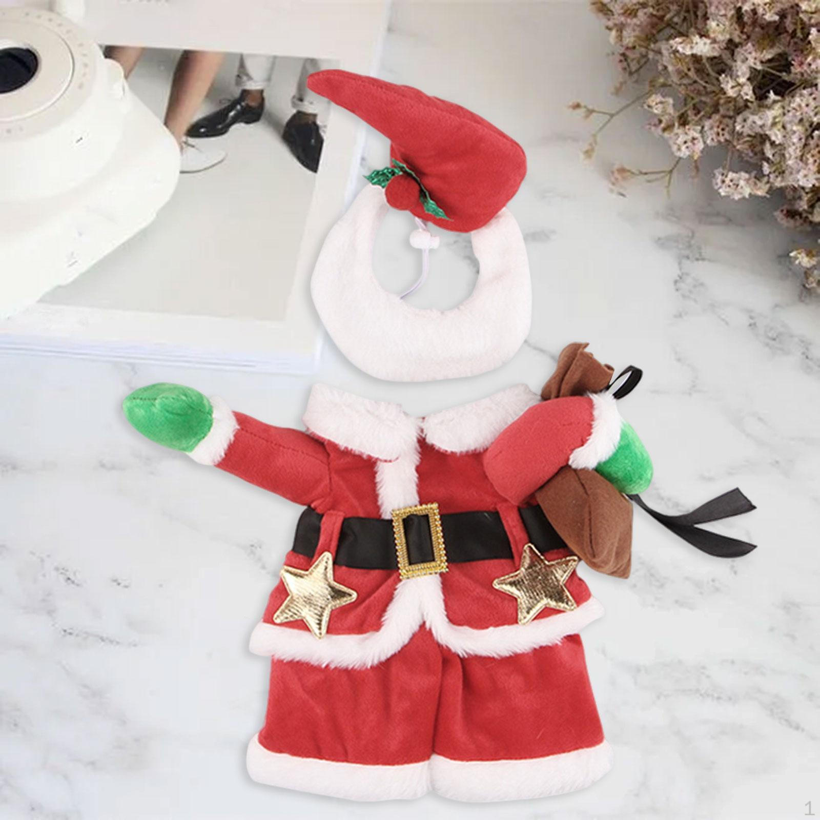 

Костюм Санта-Клауса с шапкой, рождественский косплей для питомцев, зимнее платье, шапка для XL