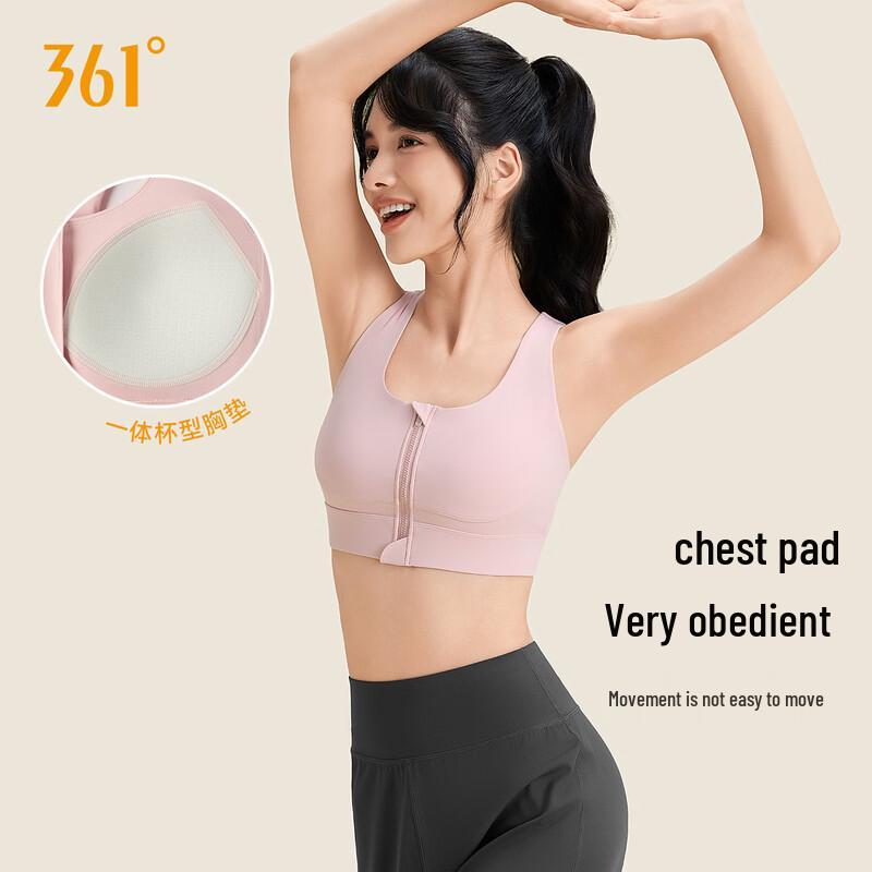 361° High-Impact Front-Zip Yoga Sports Bra XL