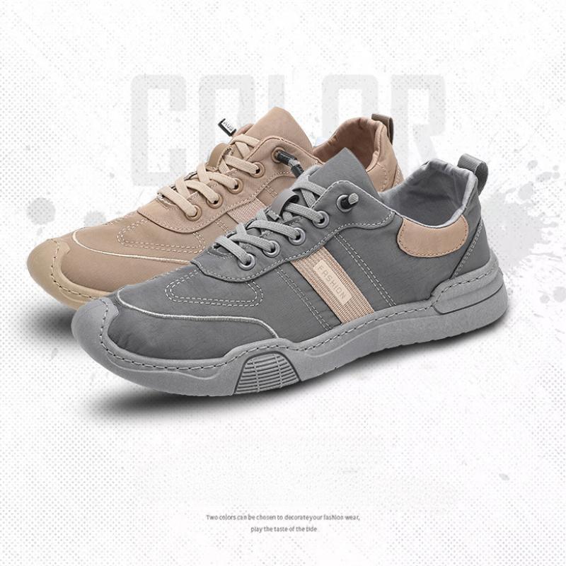 Breathable Ice Silk Men's Canva Shoes Fashion Men Loafers Outdoor Comfortable Flat Shoes Light Wear-resistant Lazy Person Shoes